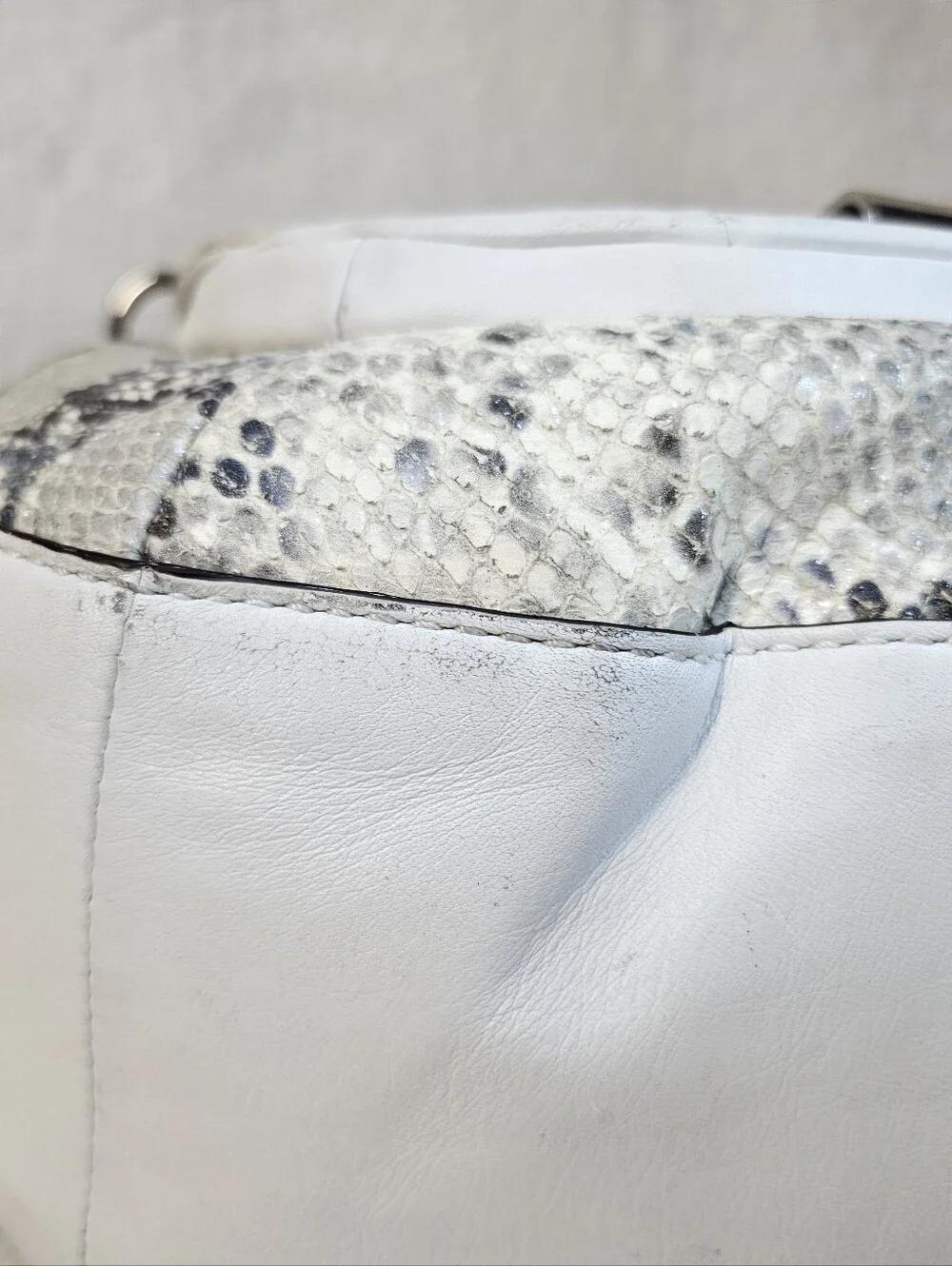 Coach Python Embossed Off White Kristin Hobo Bag 2011